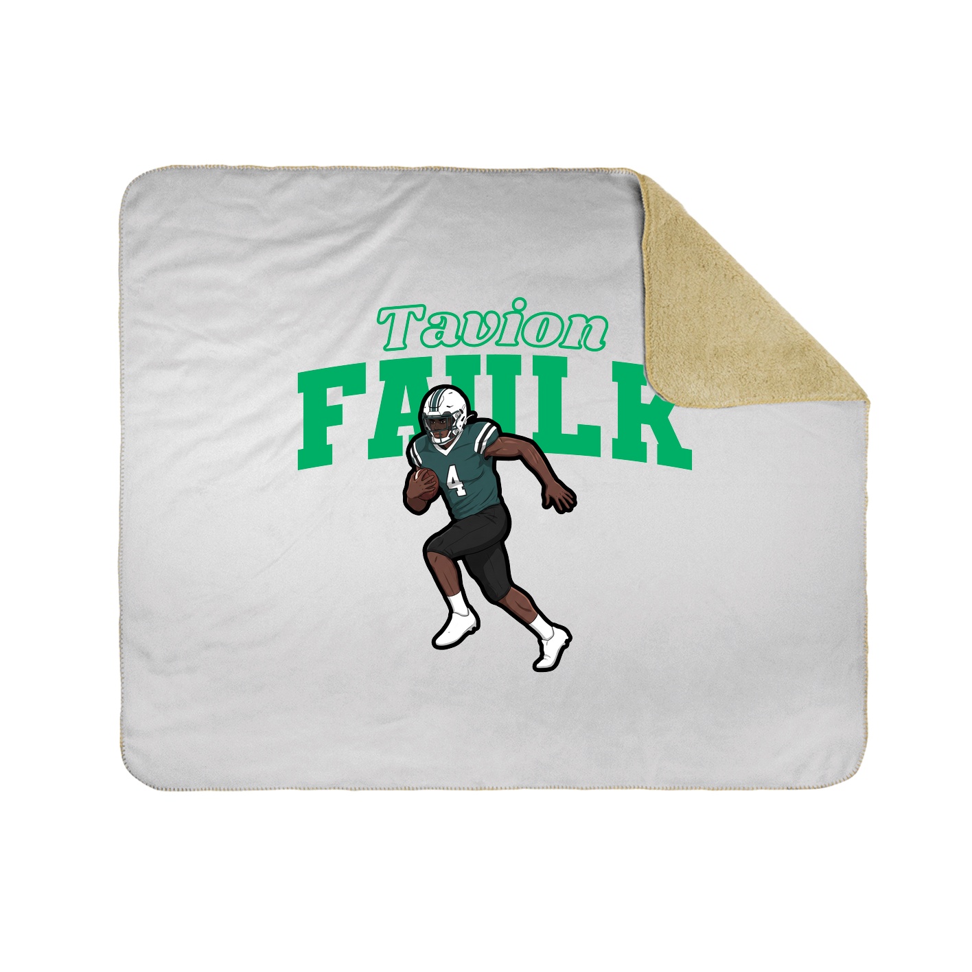 Throw Blanket — Name Arch in White