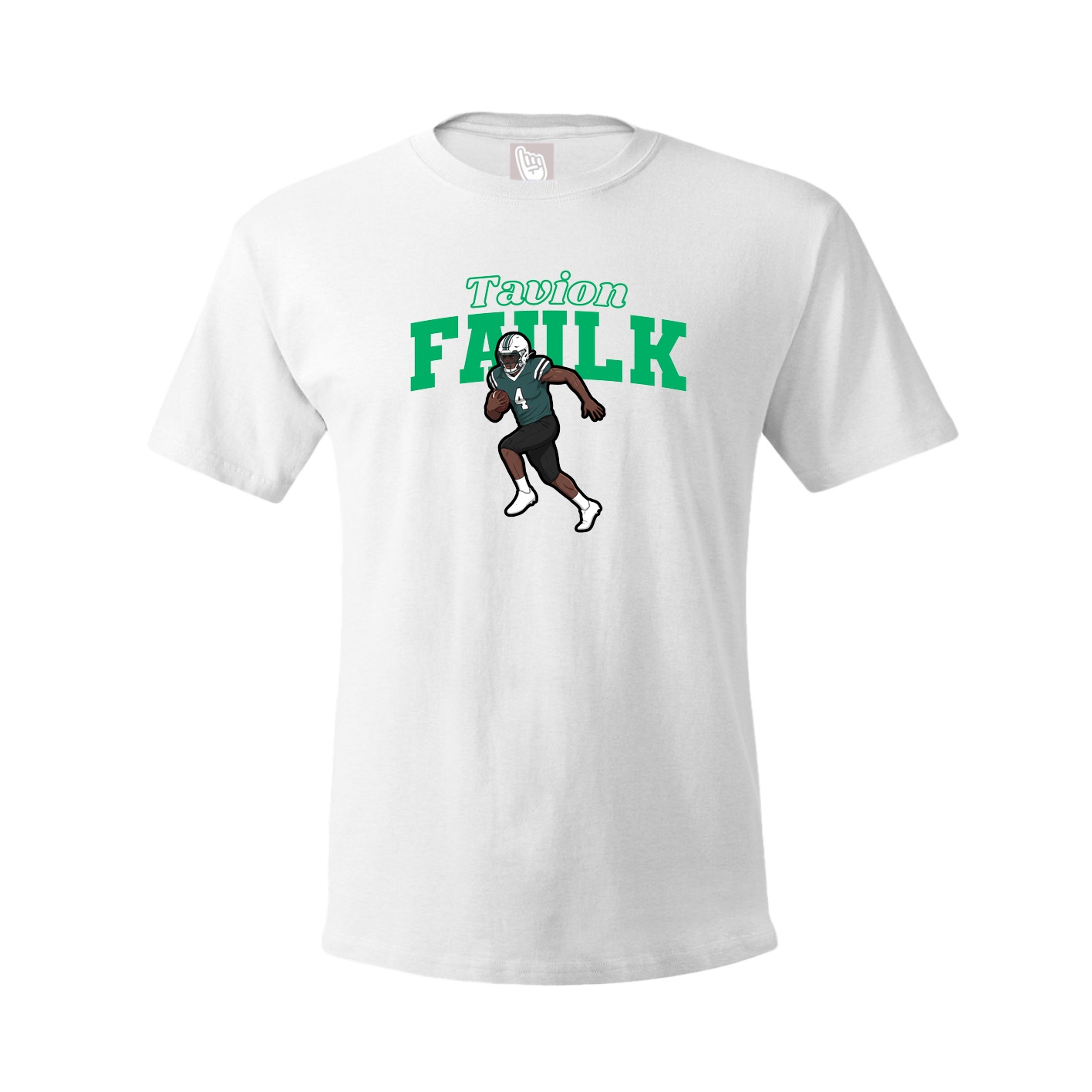 Youth Tee — Name Arch in White