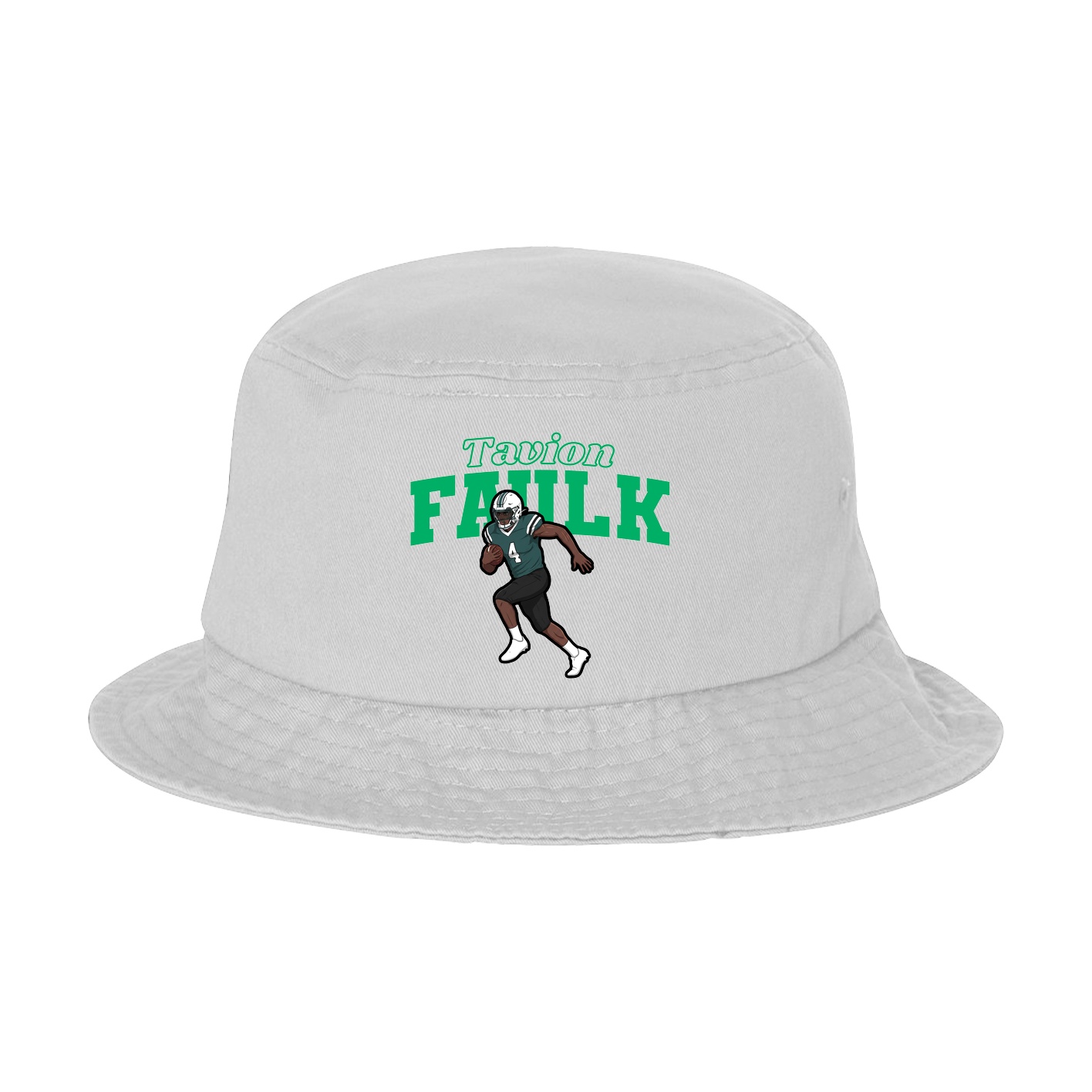 Bucket Cap — Name Arch in White