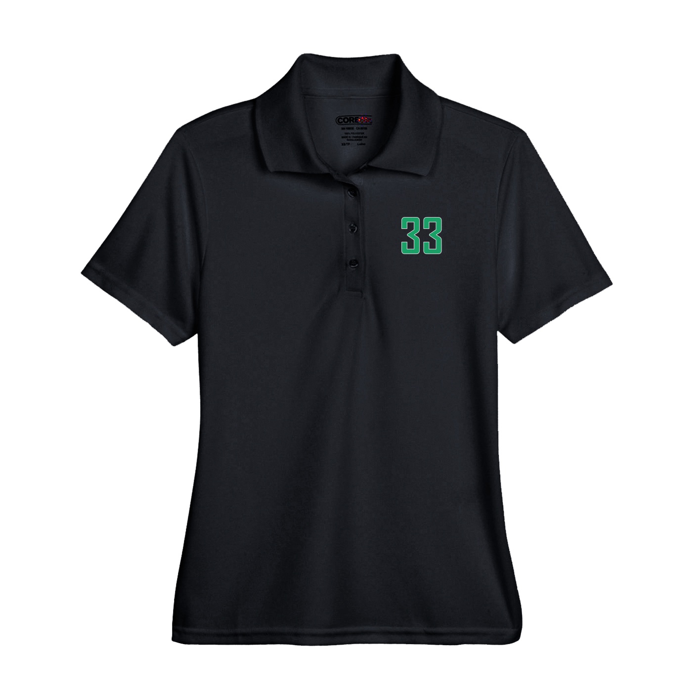 Performance Polo — Front Shirsy in Black