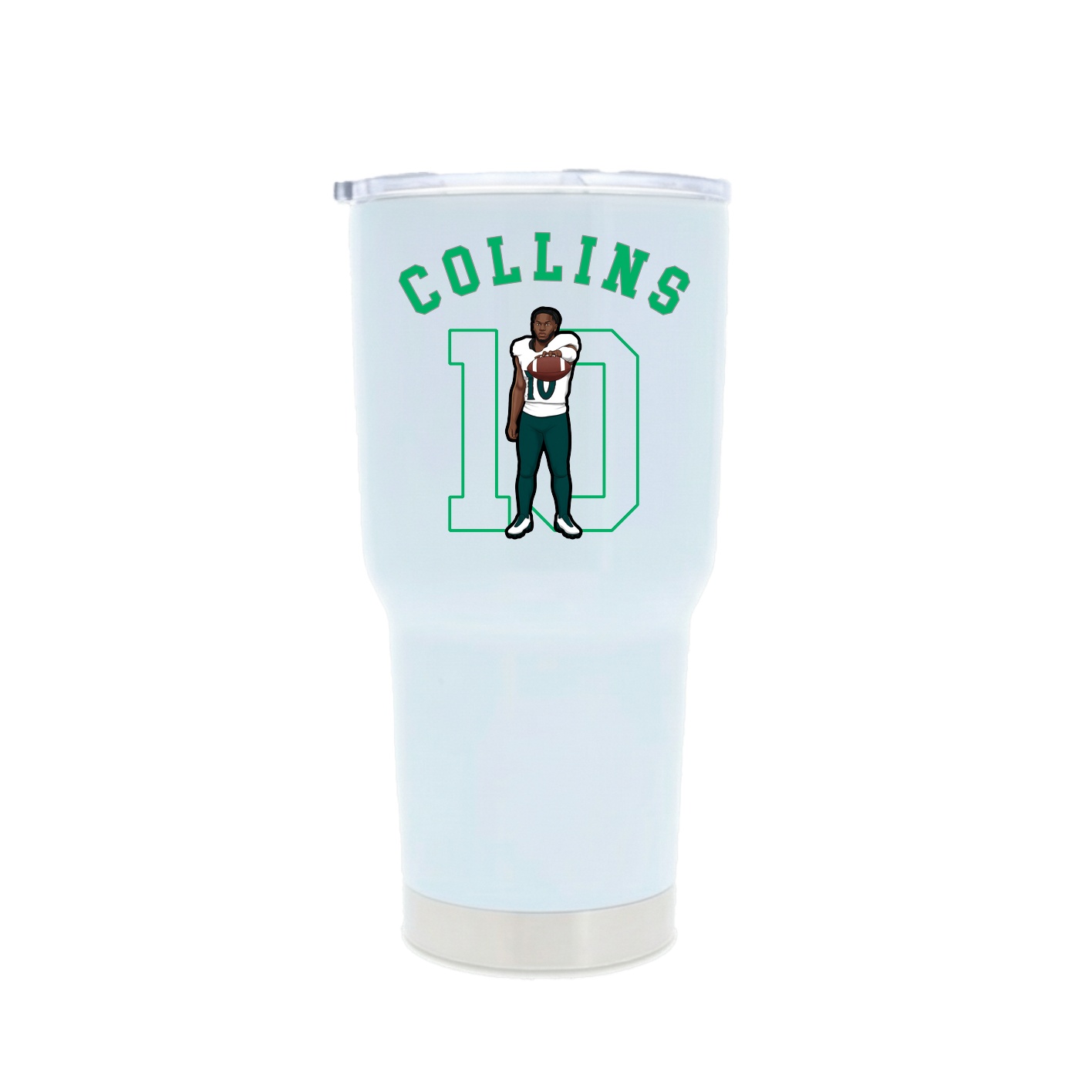30oz Stainless Steel Tumbler — Shirsey Arch in White
