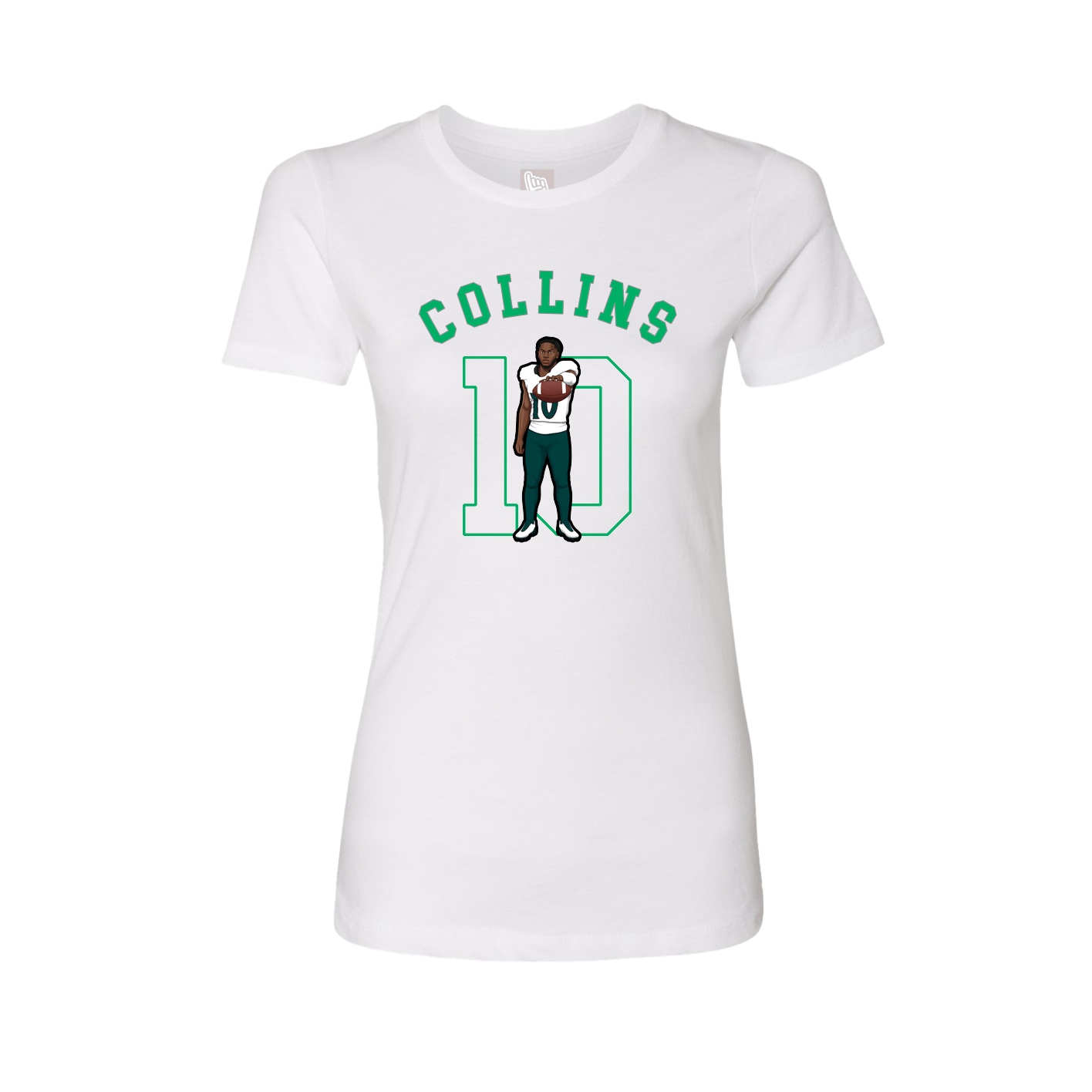 Fitted Women's Tee — Shirsey Arch in White