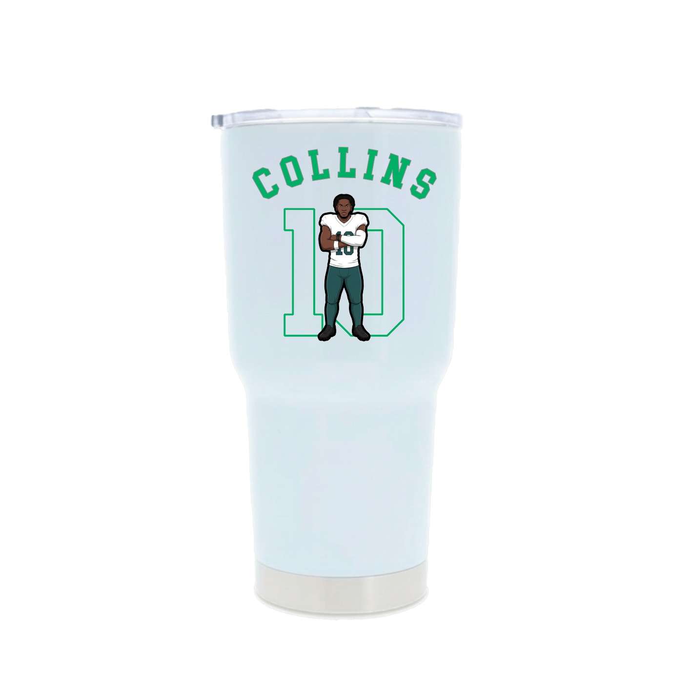 30oz Stainless Steel Tumbler — Shirsey Arch in White