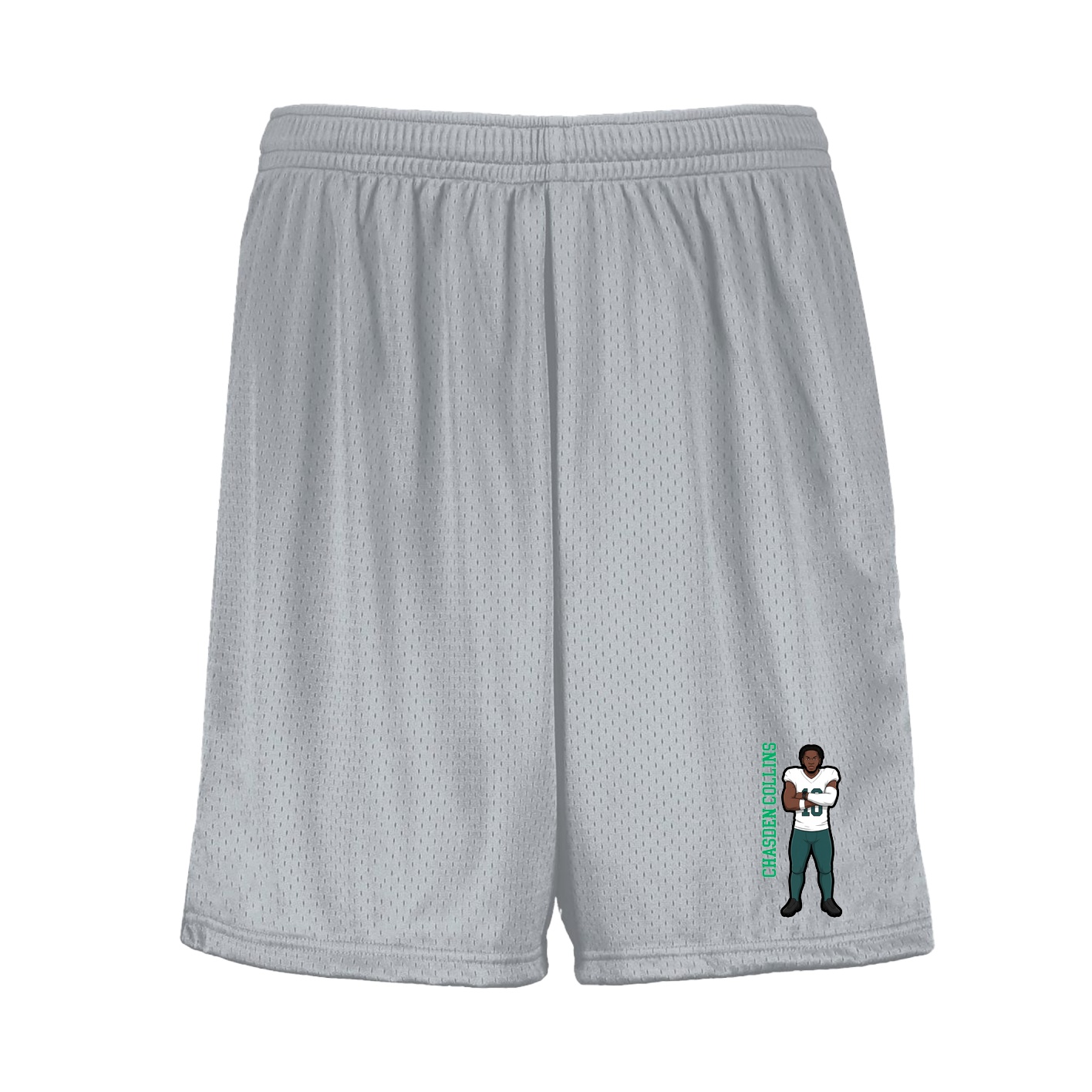 Shorts — Name Vertical in Silver