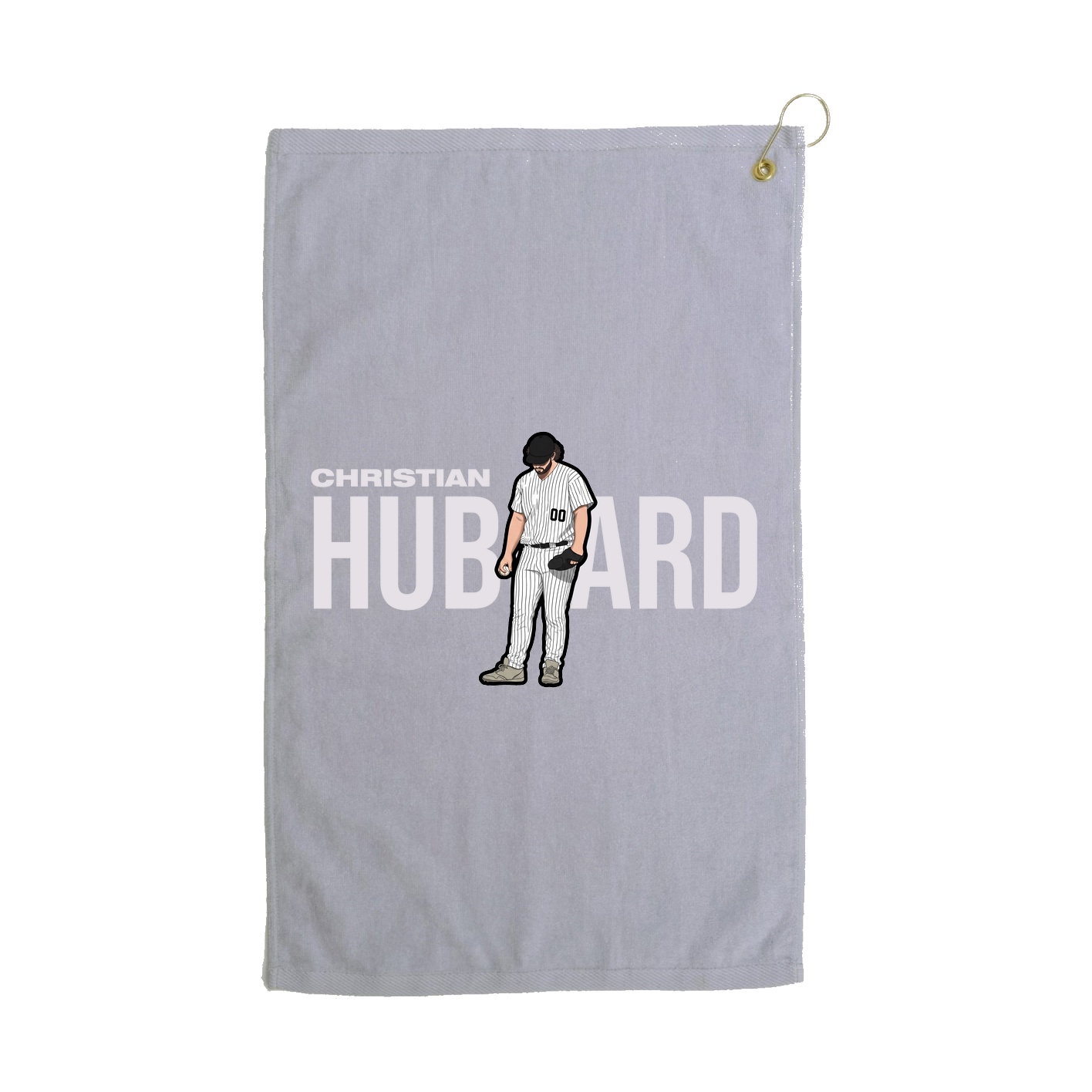 Golf Towel — Player Name in Grey