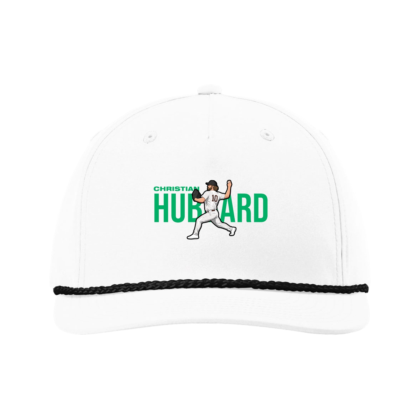 Five-Panel Classic Rope Cap — Player Name in White