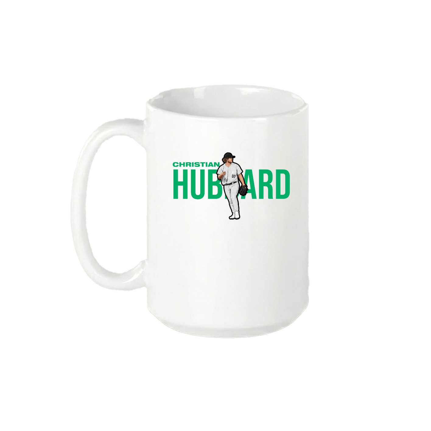 15oz Coffee Mug — Player Name in White