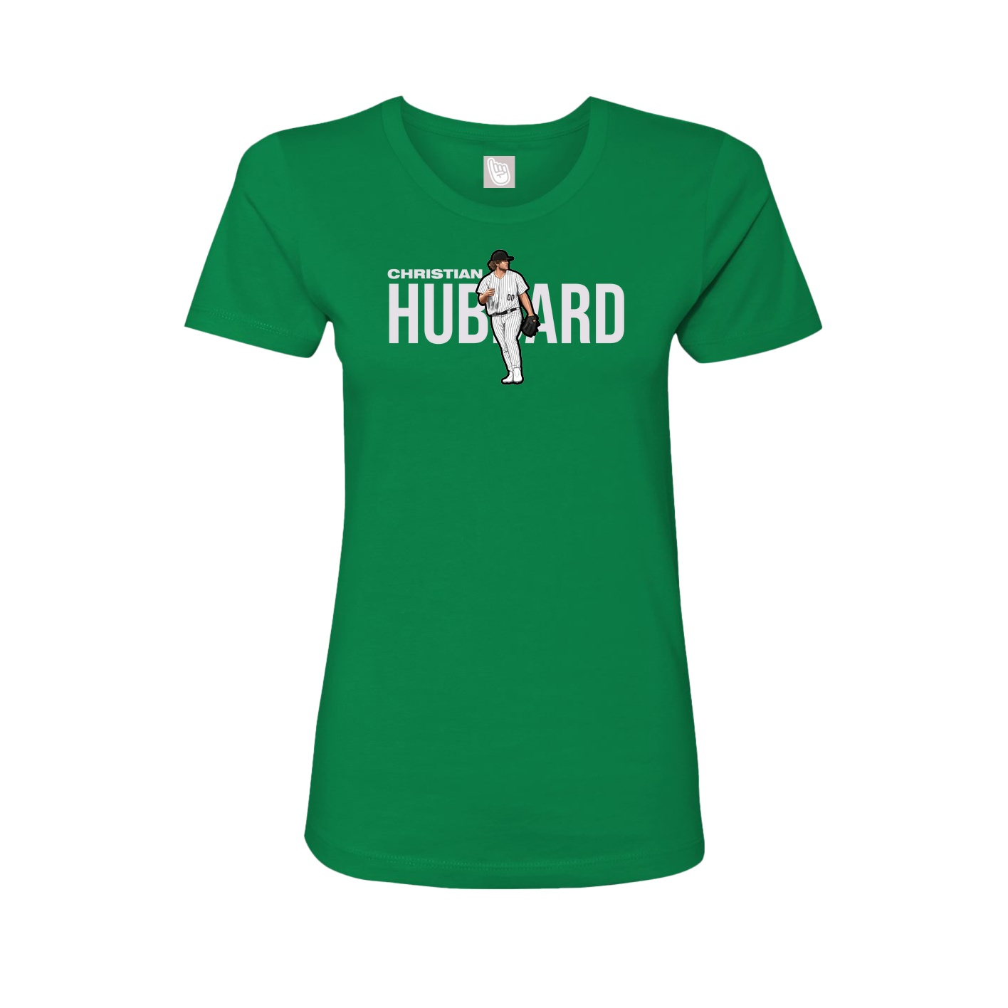 Womens Tee — Player Name in Green
