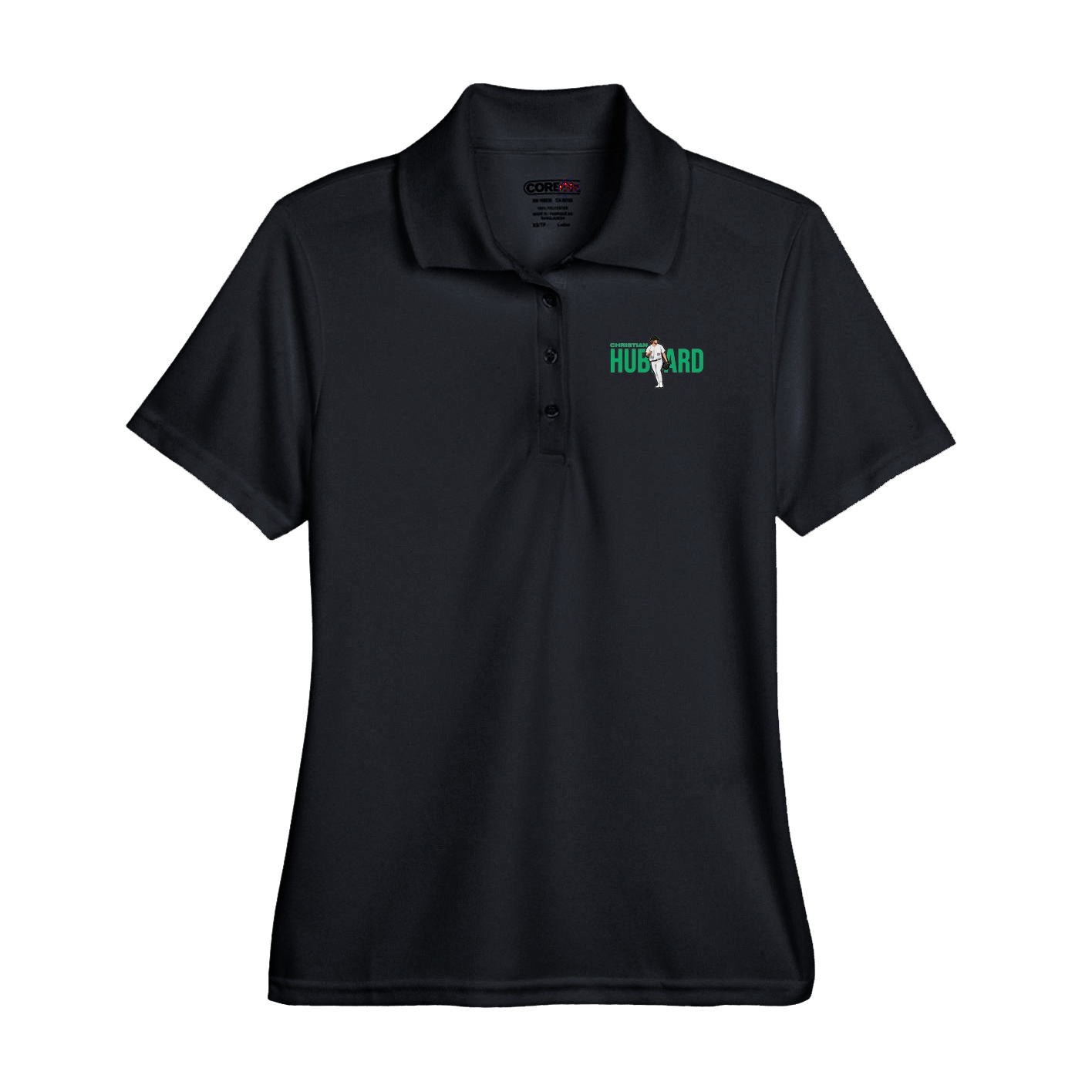 Performance Polo — Player Name in Black