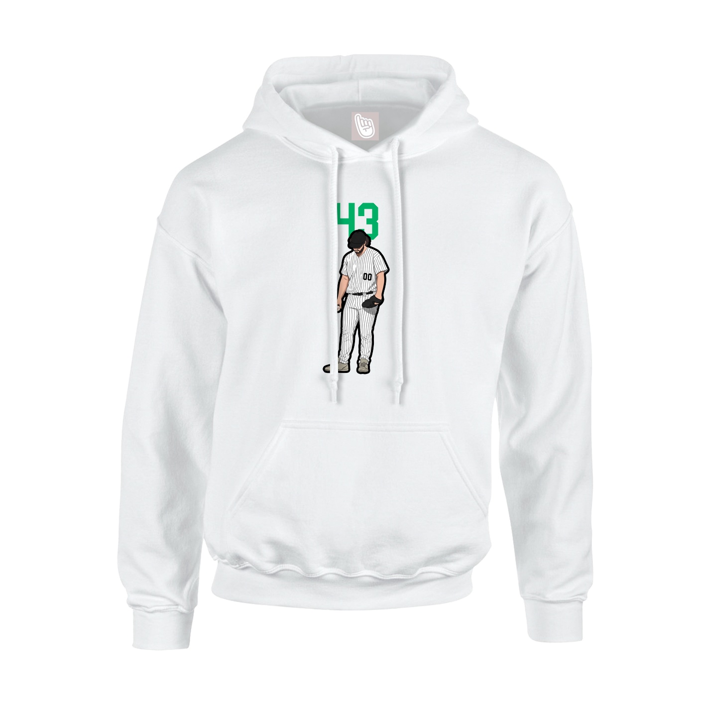 Youth Hoodie — Number Top in White