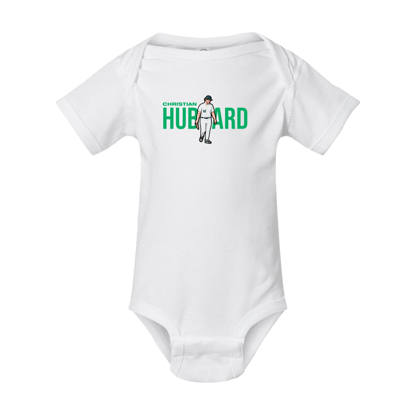 Baby Onesie — Player Name in White