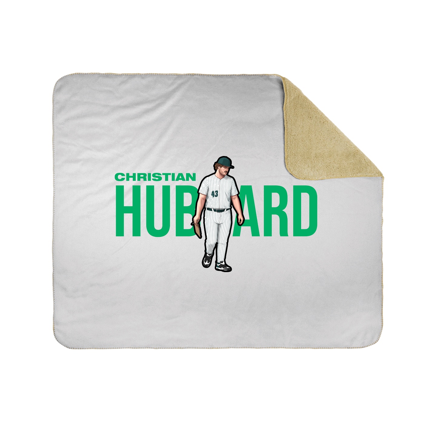 Throw Blanket — Player Name in White