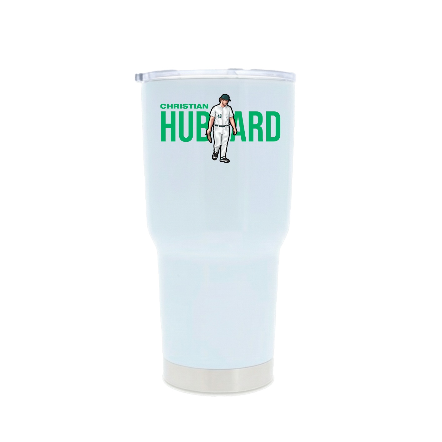 30oz Stainless Steel Tumbler — Player Name in White