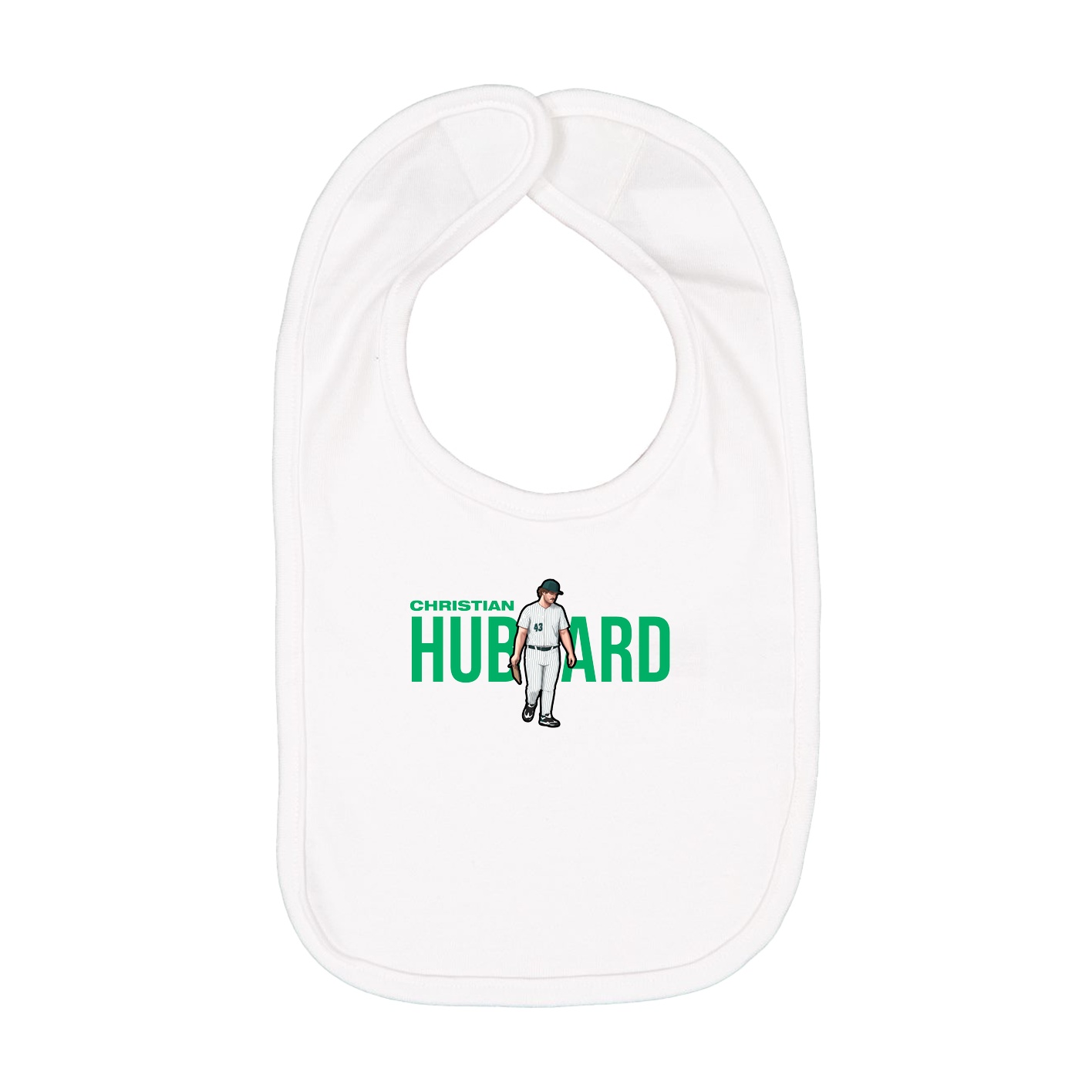 Infant Bib — Player Name in White