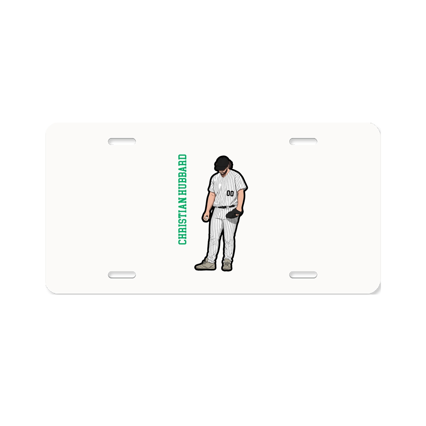License Plate — Name Vertical in Classic