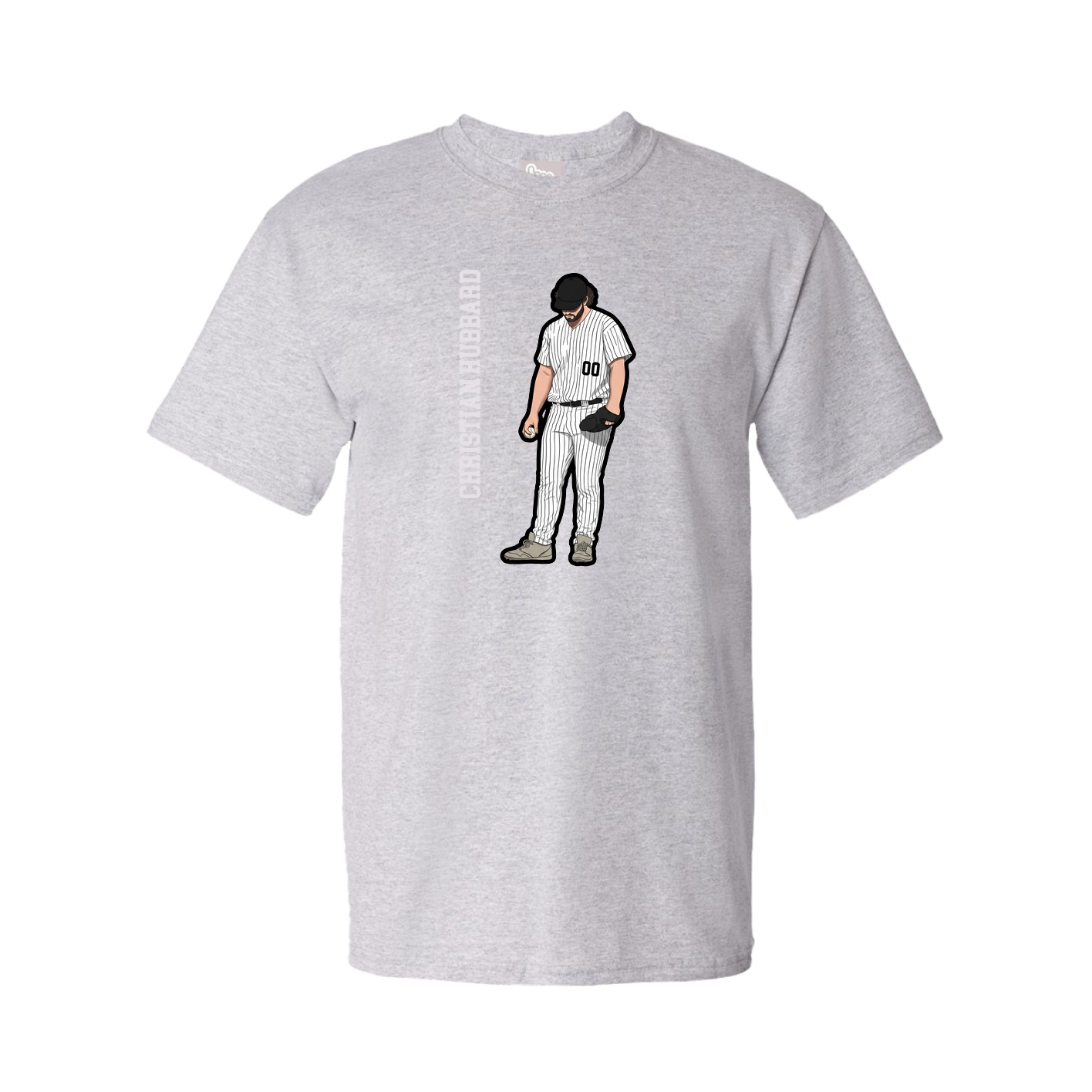 Tee — Name Vertical in Grey