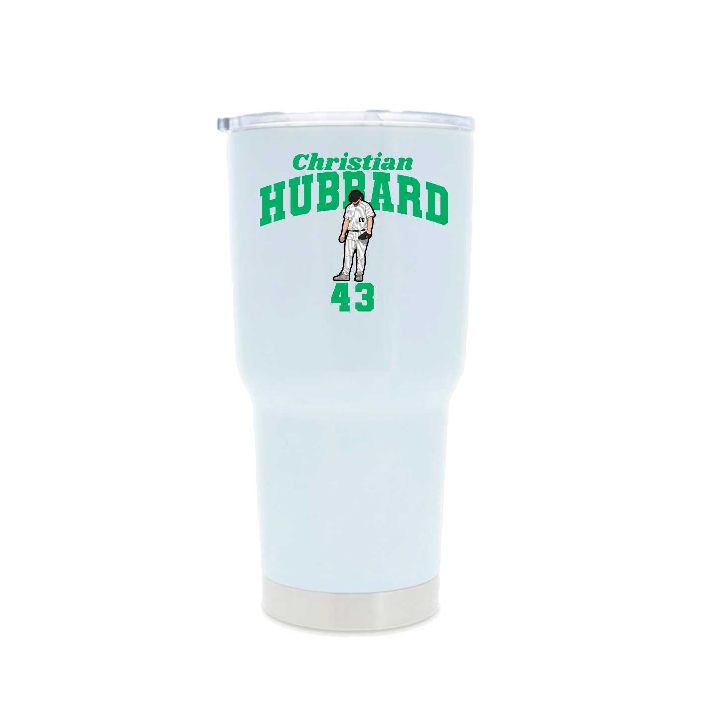 30oz Stainless Steel Tumbler — Signature Arch in White