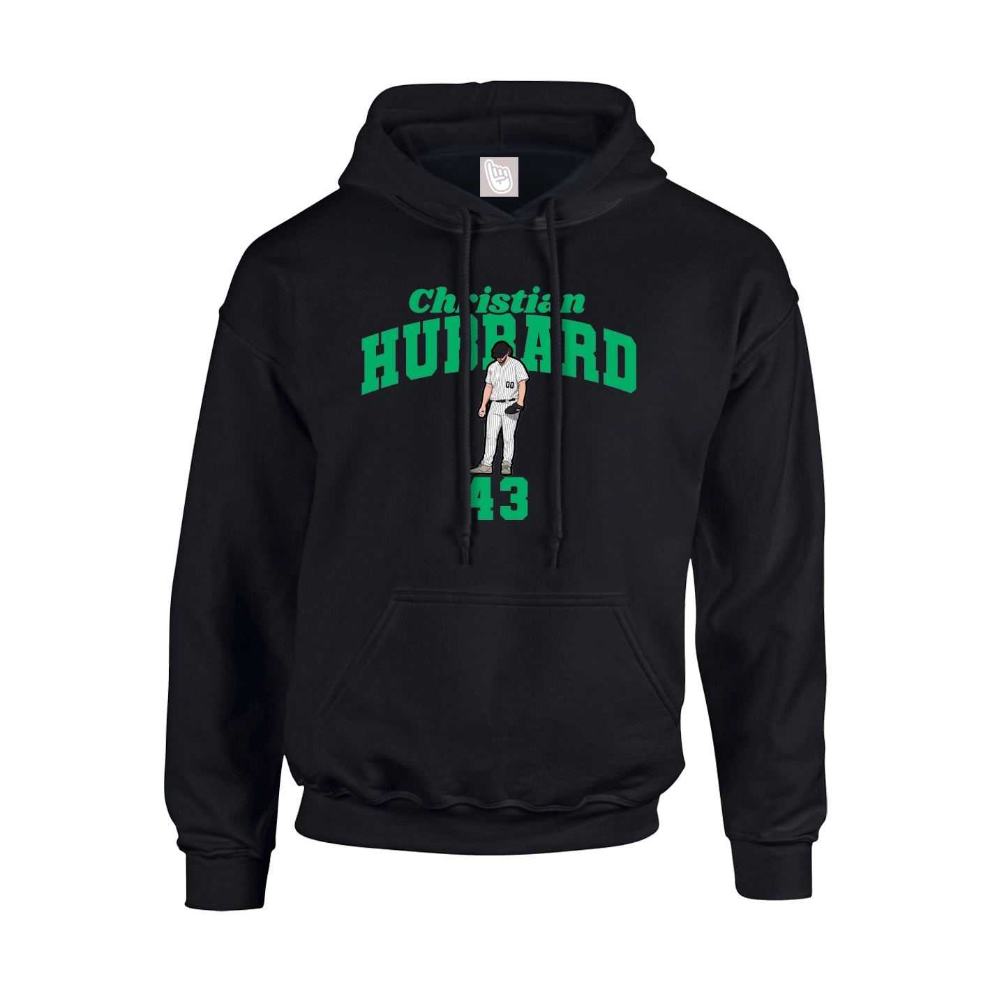 Youth Hoodie — Signature Arch in Black