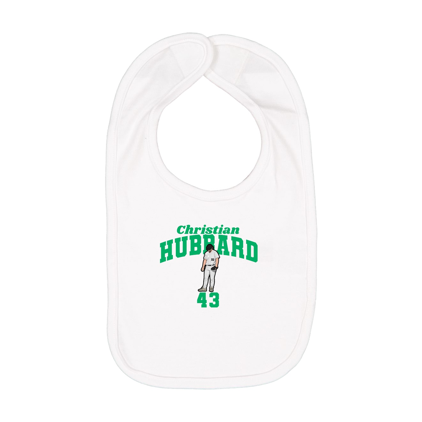 Infant Bib — Signature Arch in White