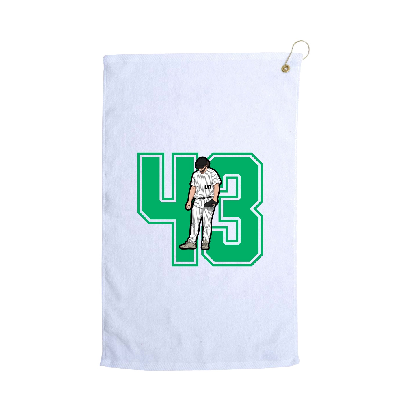 Golf Towel — Number in White