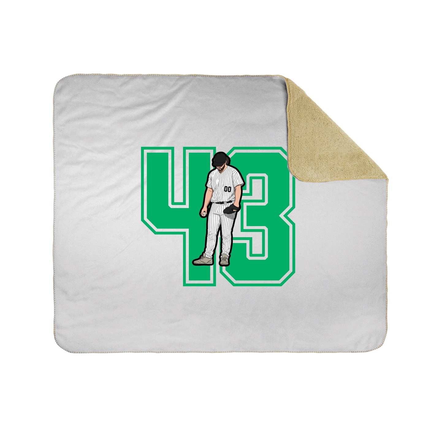 Throw Blanket — Number in White