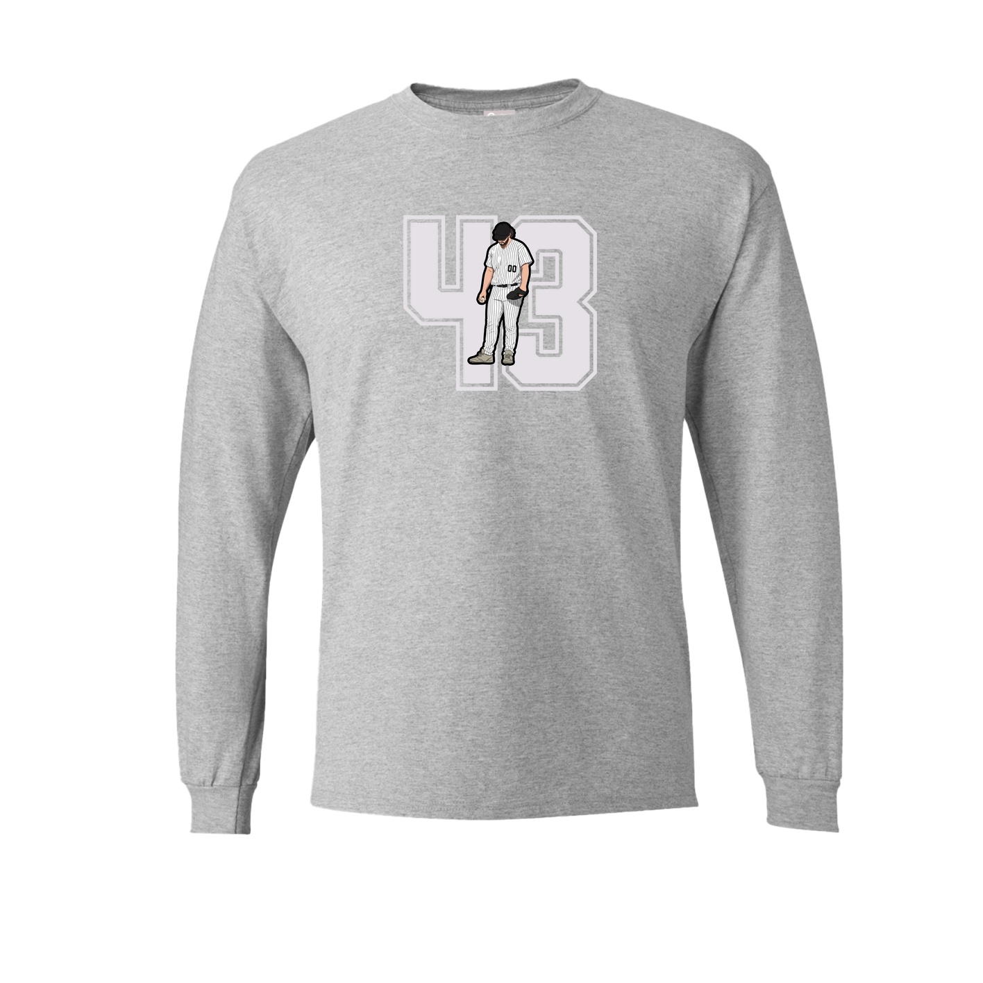 Long Sleeve Tee — Number in Grey
