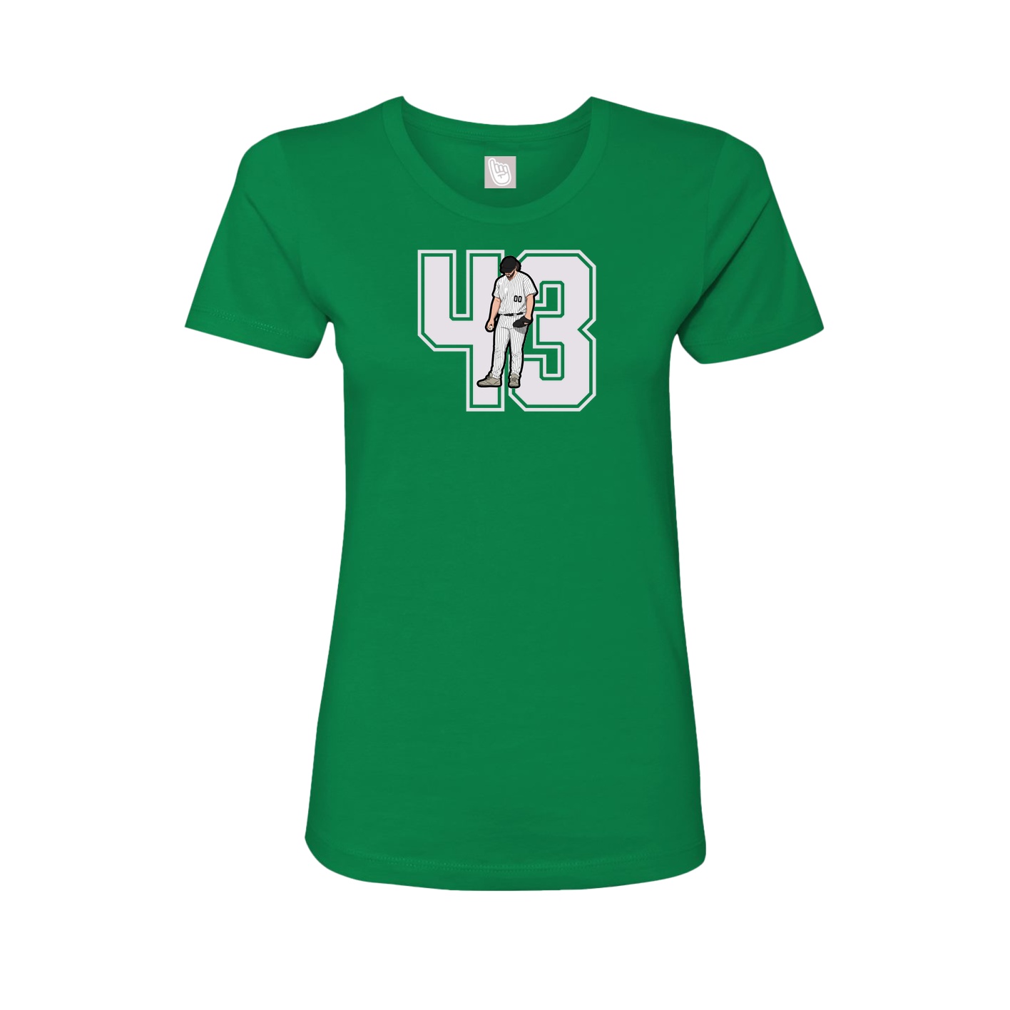 Womens Tee — Number in Green