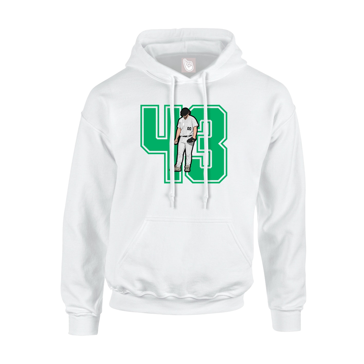 Hoodie — Number in White
