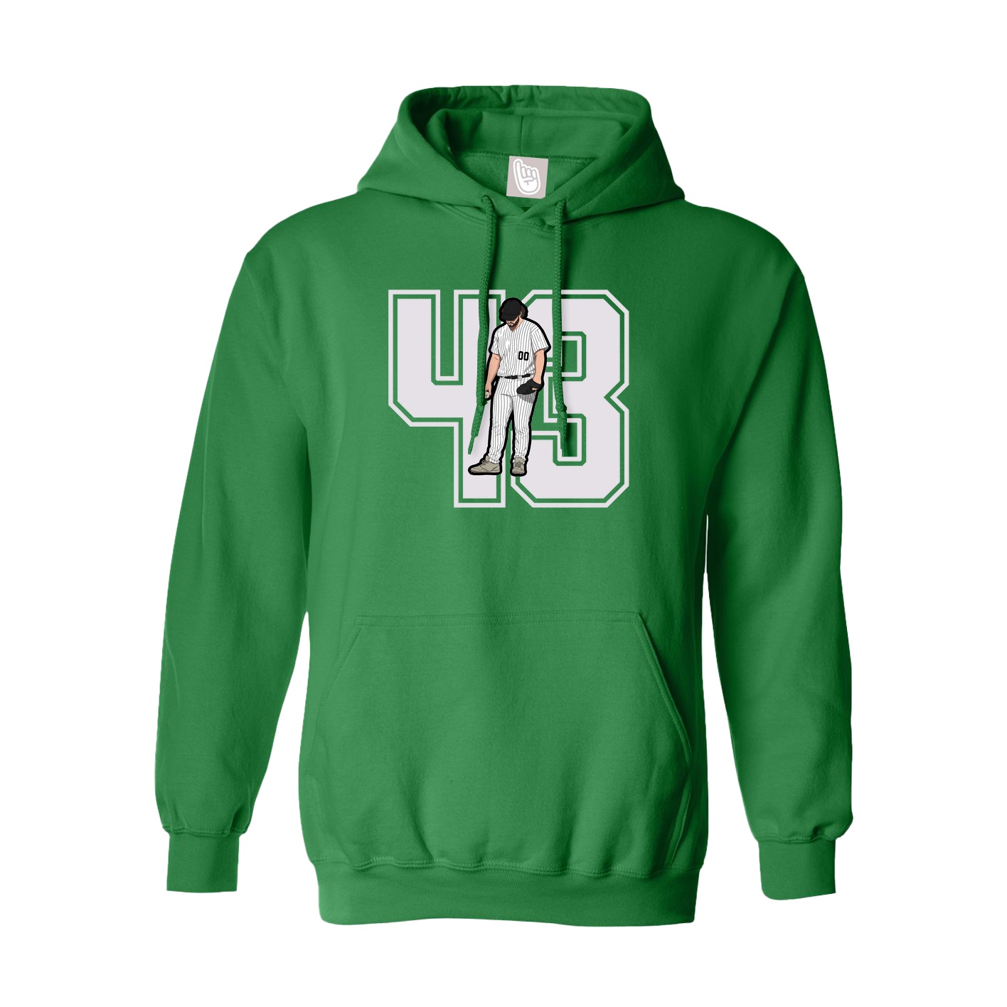 Youth Hoodie — Number in Green