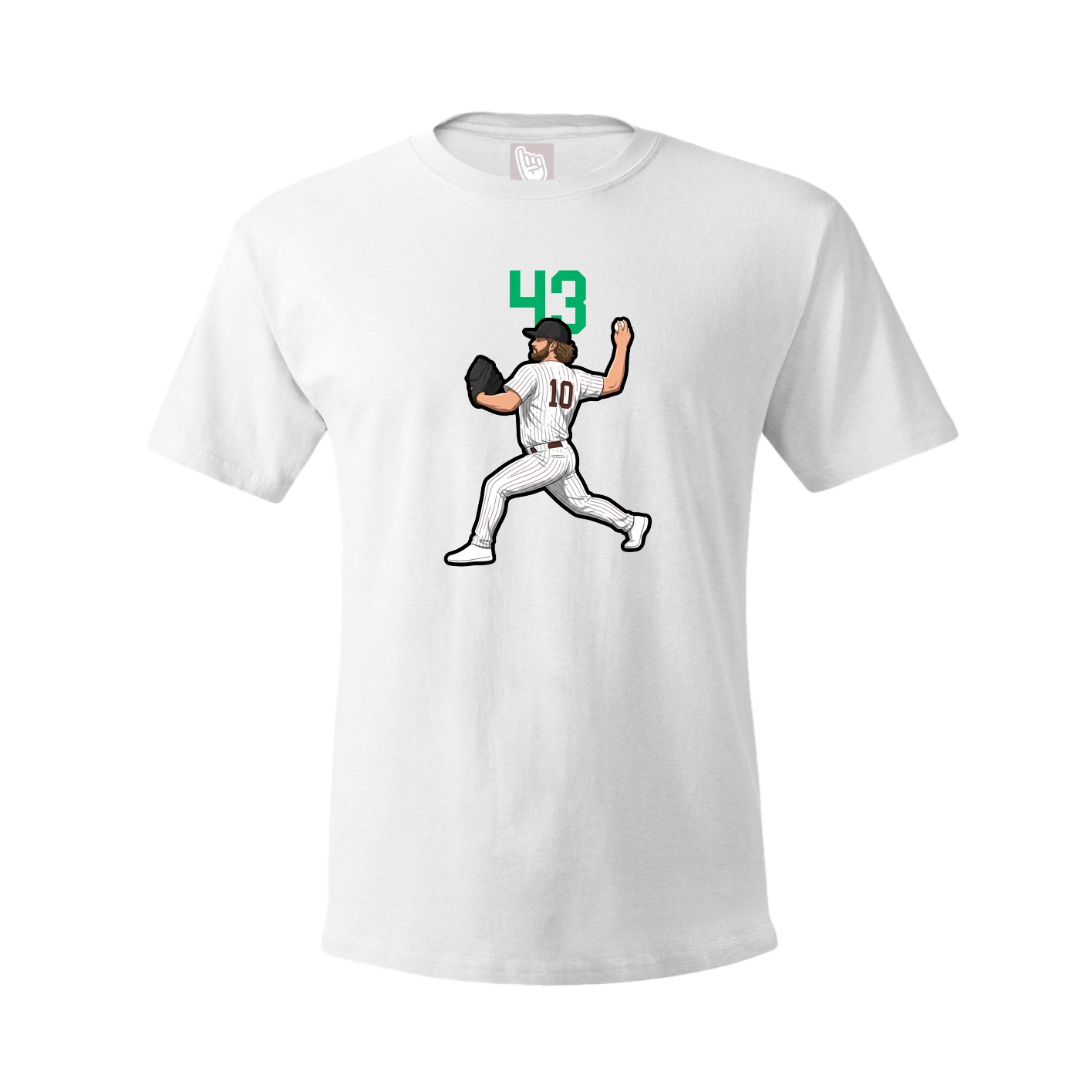 Youth Tee — Number Top in White