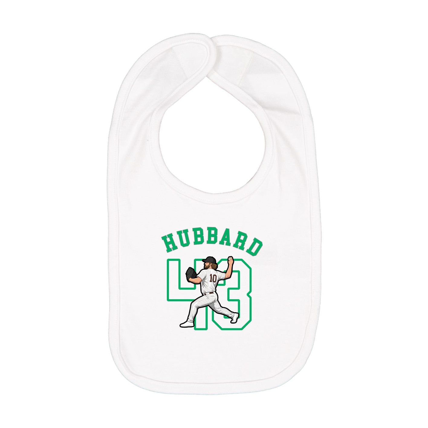 Infant Bib — Shirsey Arch in White