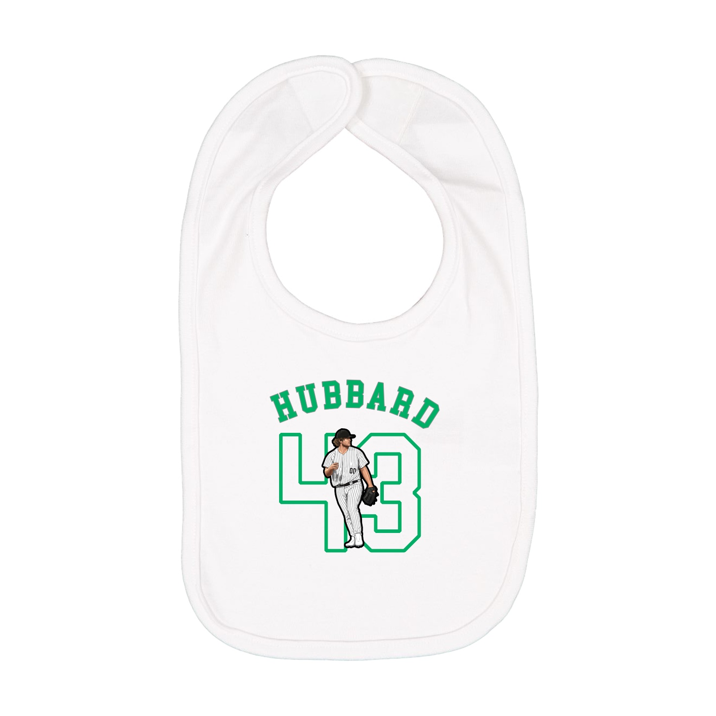 Infant Bib — Shirsey Arch in White