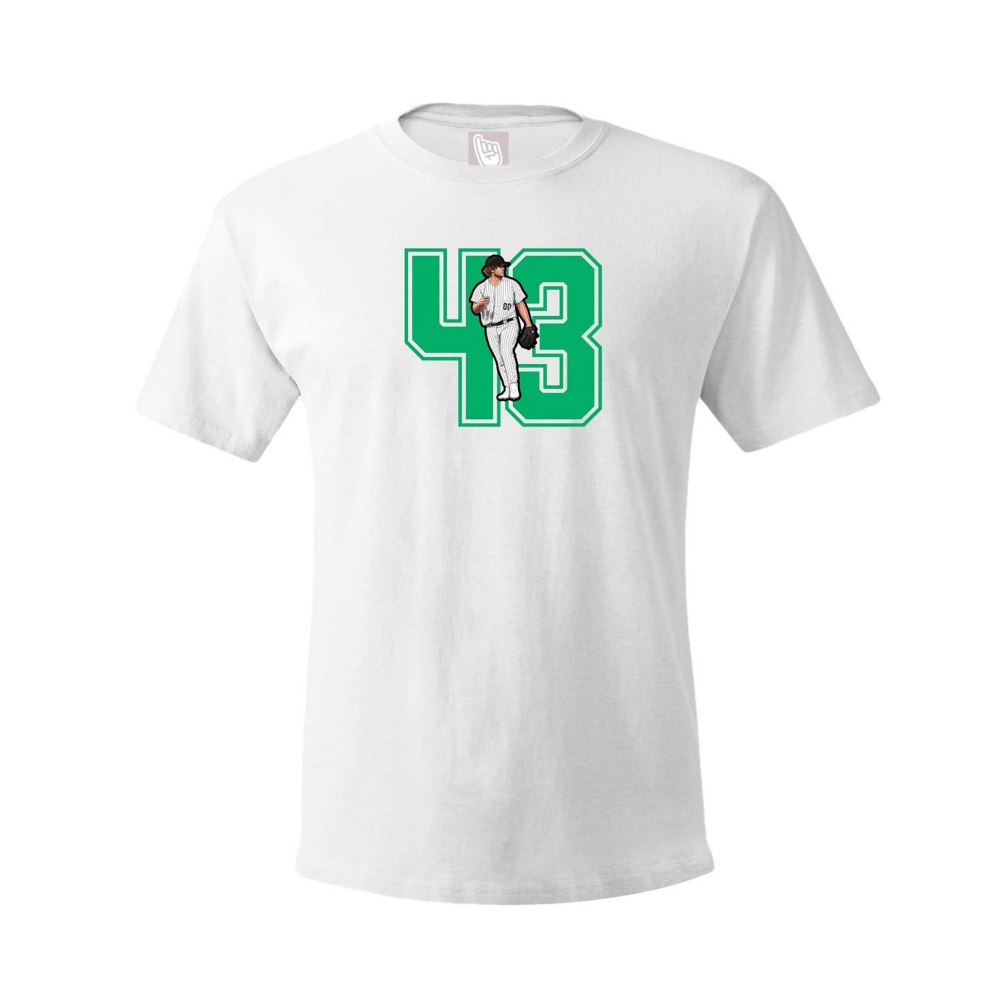 Youth Tee — Number in White