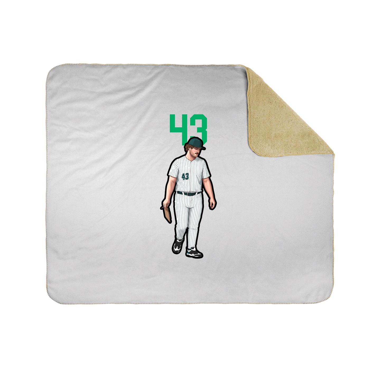 Throw Blanket — Number Top in White
