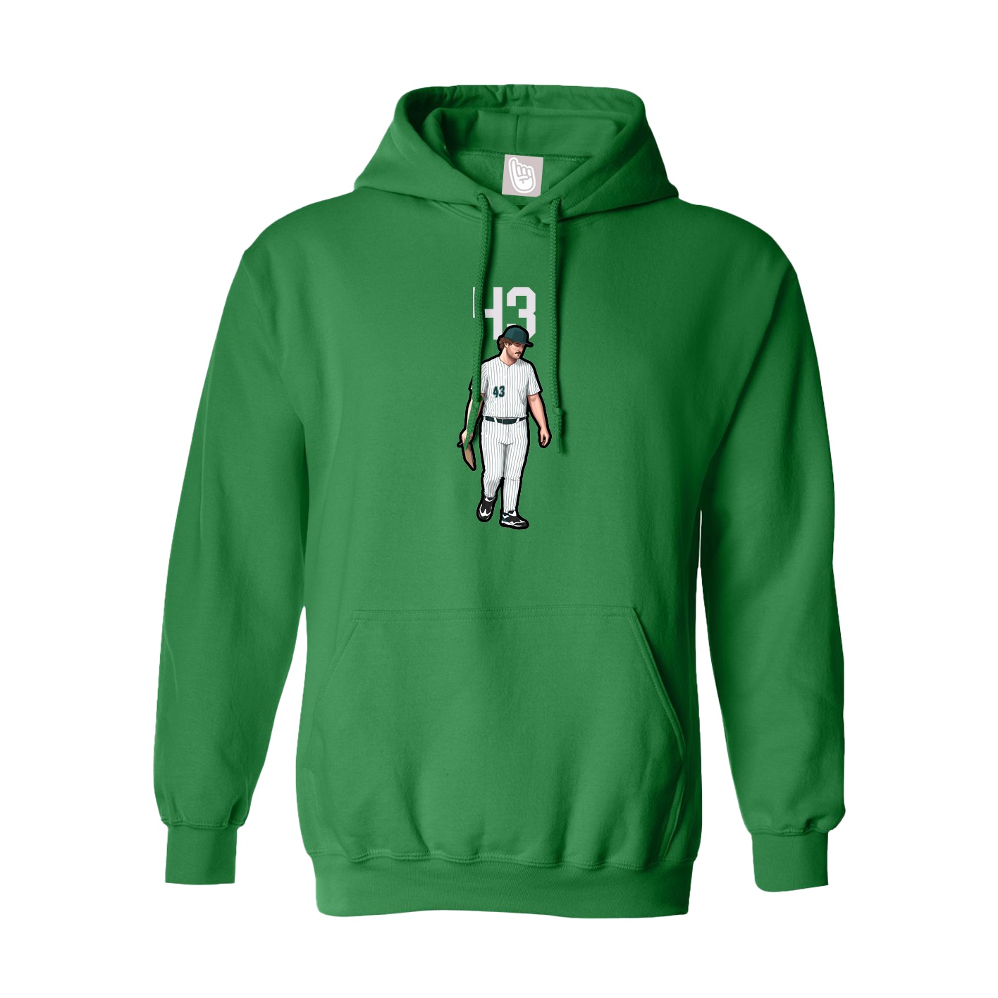 Youth Hoodie — Number Top in Green