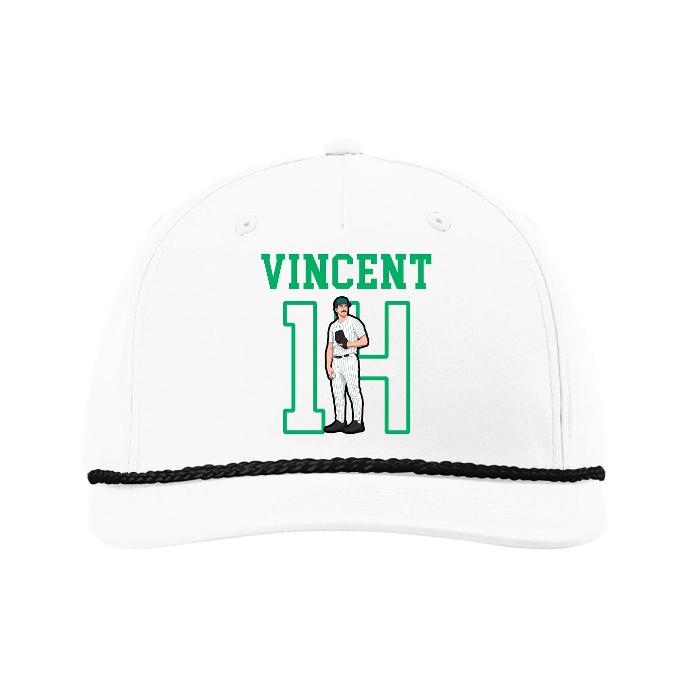 Five-Panel Classic Rope Cap — Shirsey in White