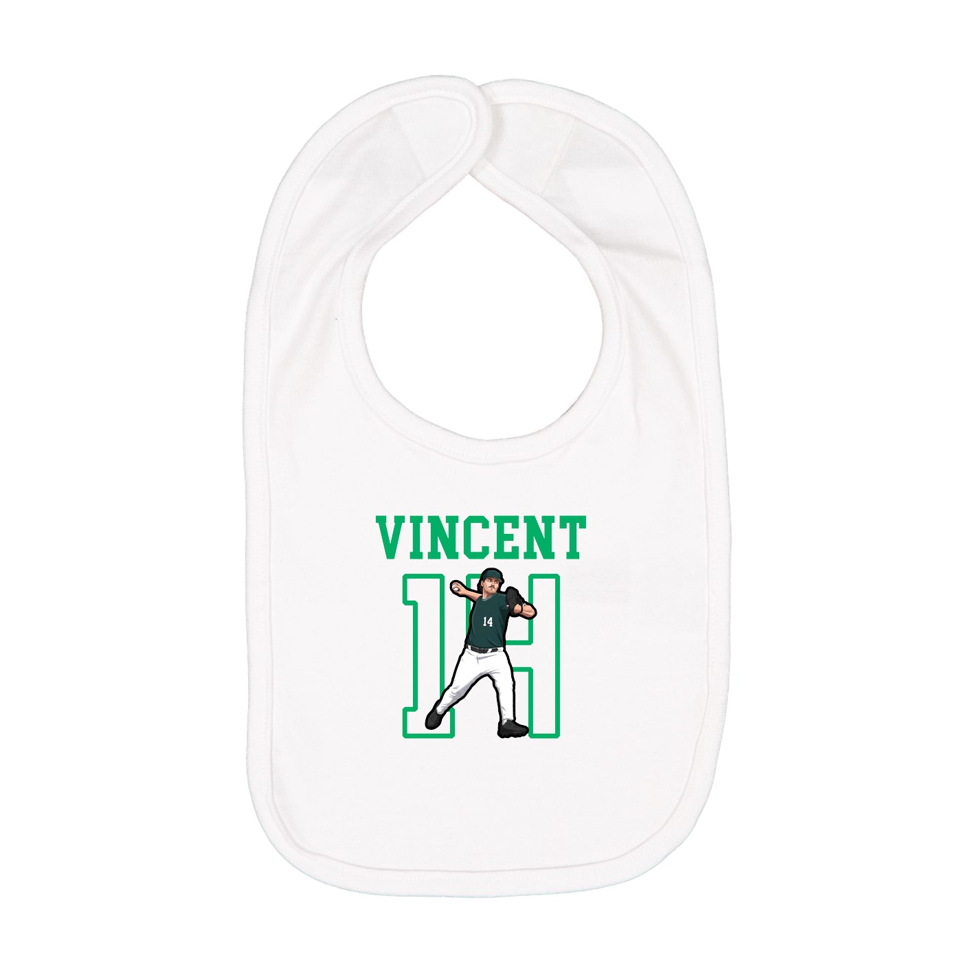 Infant Bib — Shirsey in White