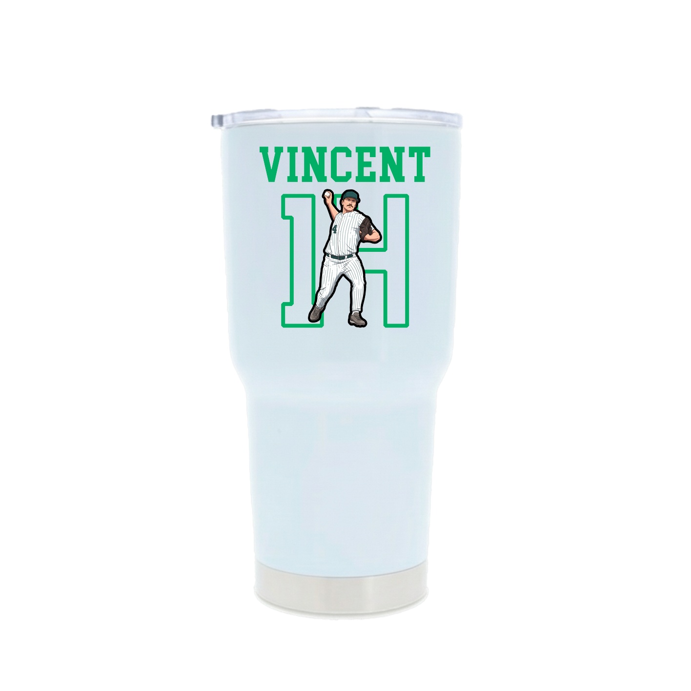30oz Stainless Steel Tumbler — Shirsey in White