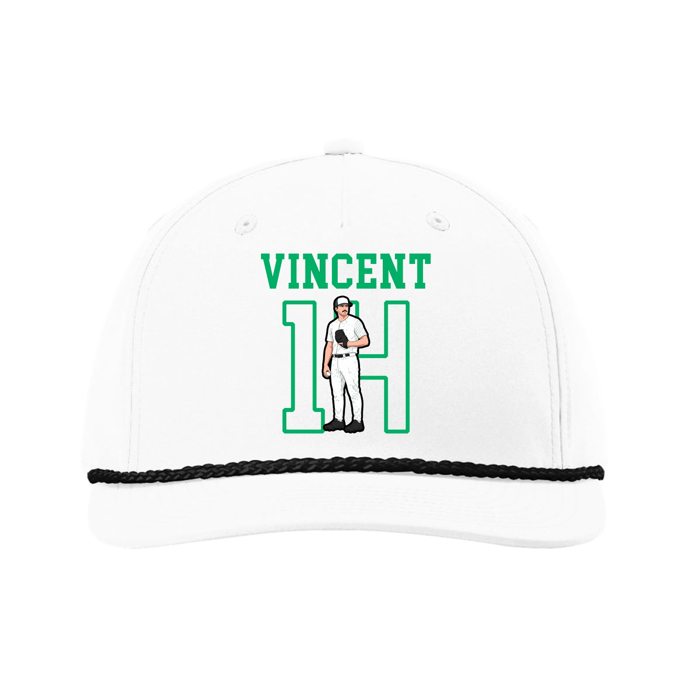 Five-Panel Classic Rope Cap — Shirsey in White