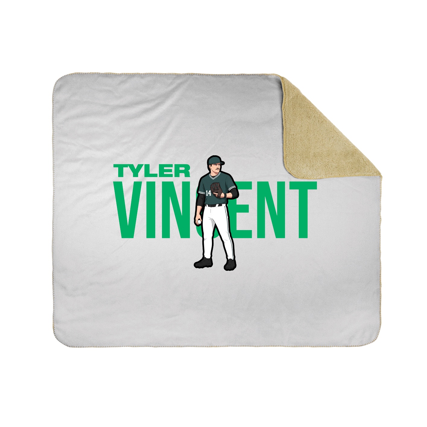 Throw Blanket — Player Name in White