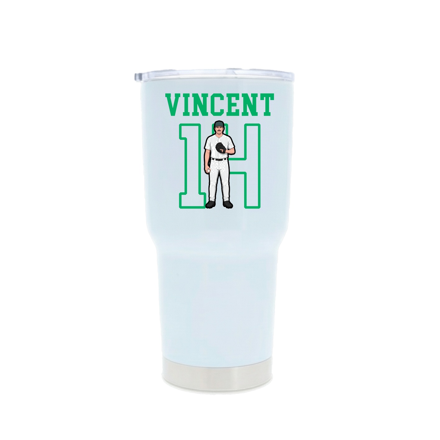 30oz Stainless Steel Tumbler — Shirsey in White