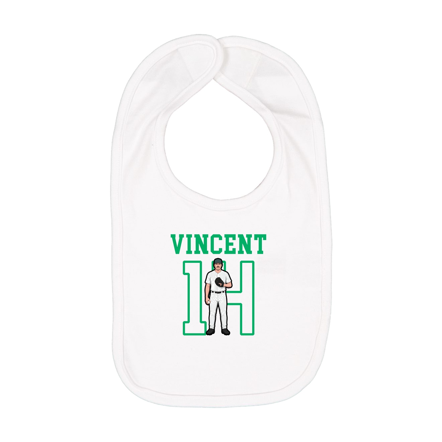 Infant Bib — Shirsey in White