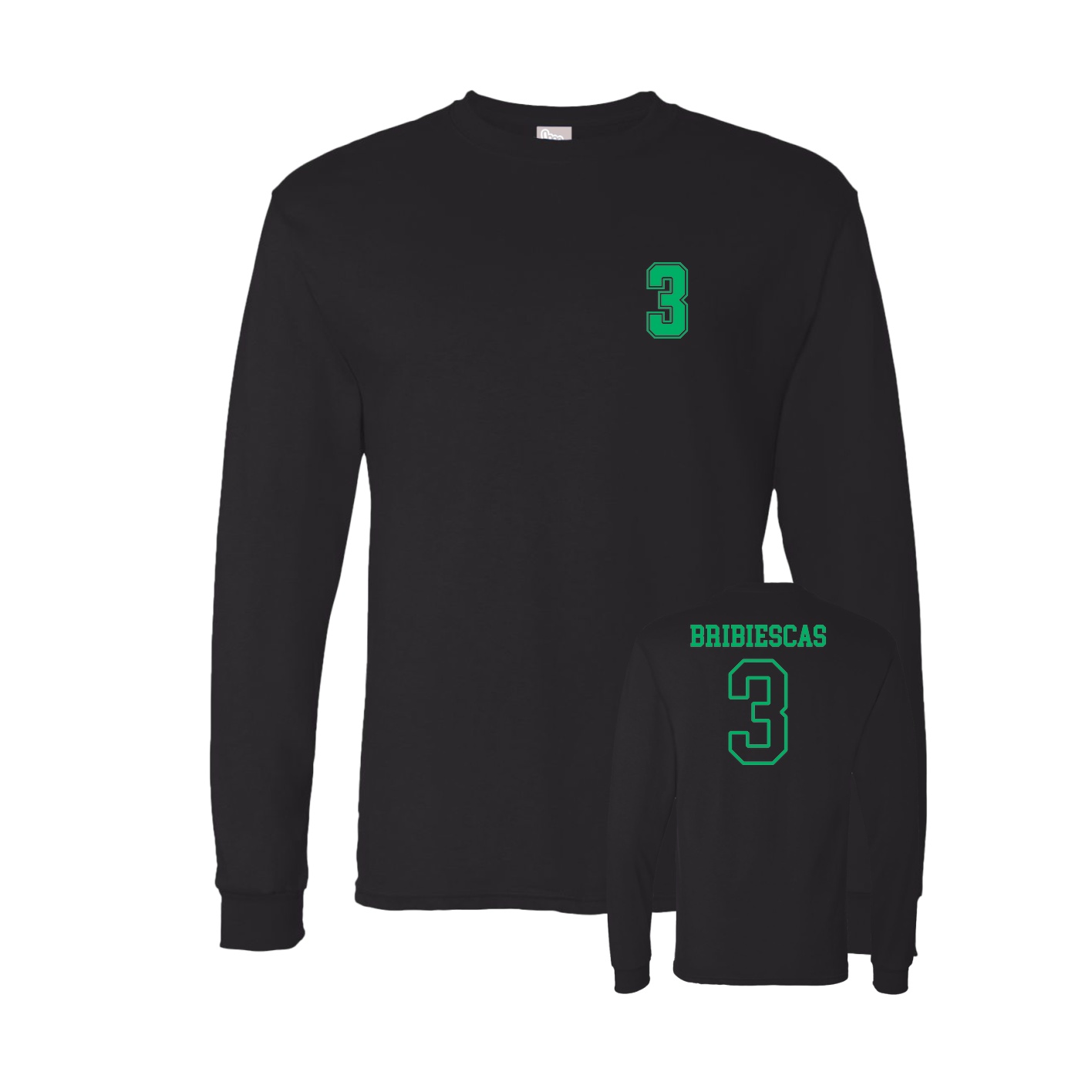 Long Sleeve Tee — Chest Back in Black