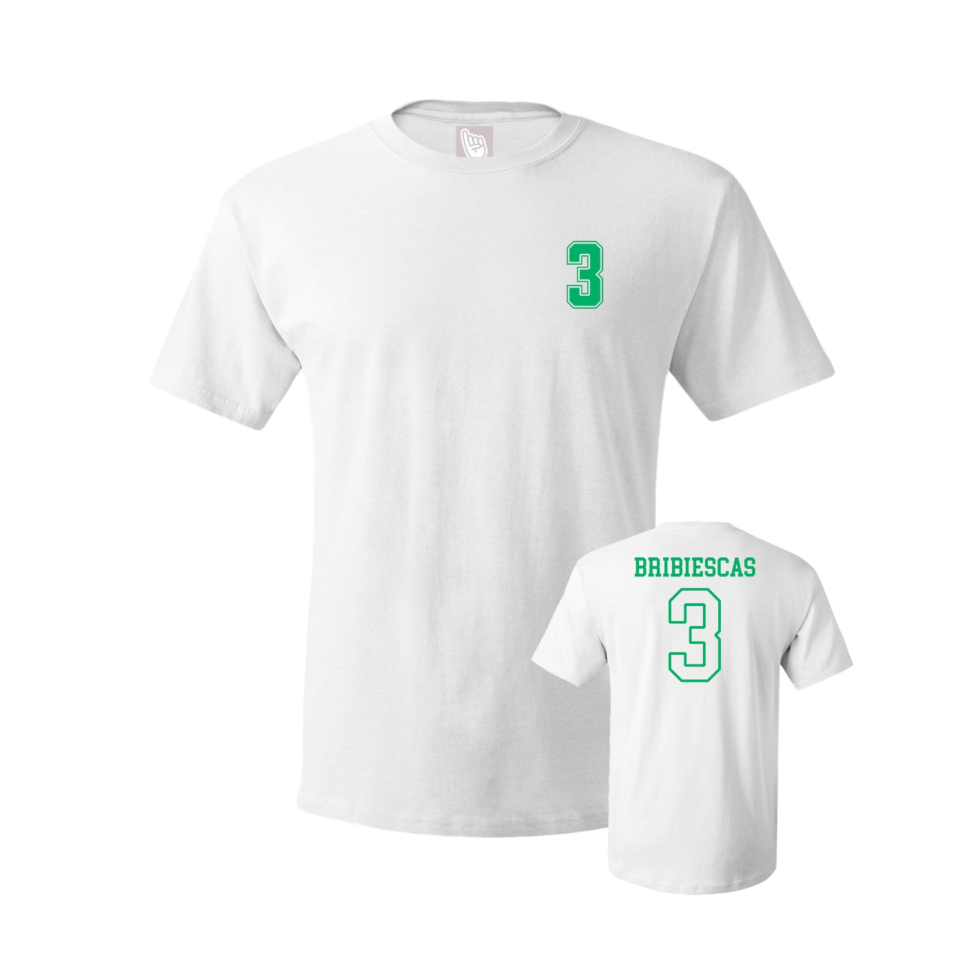 Youth Tee — Chest Back in White
