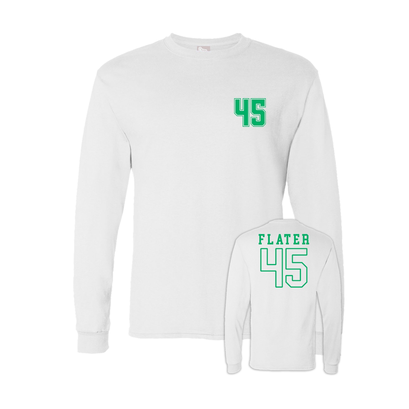 Long Sleeve Tee — Chest Back in White