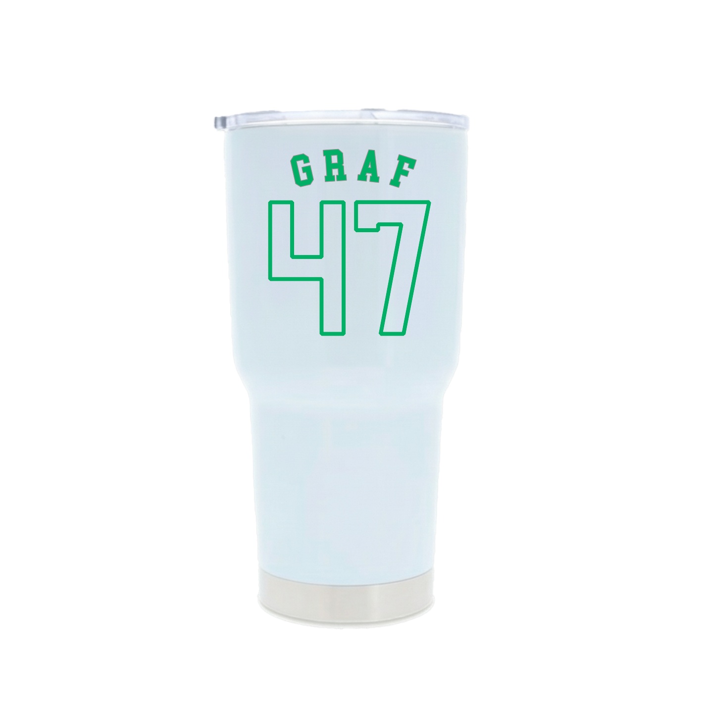 30oz Stainless Steel Tumbler — Shirsey Arch in White