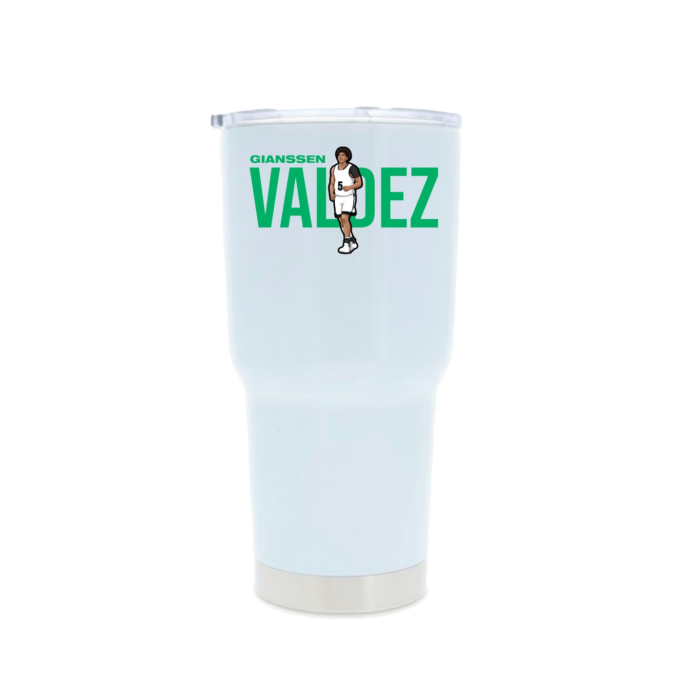 30oz Stainless Steel Tumbler — Player Name in White