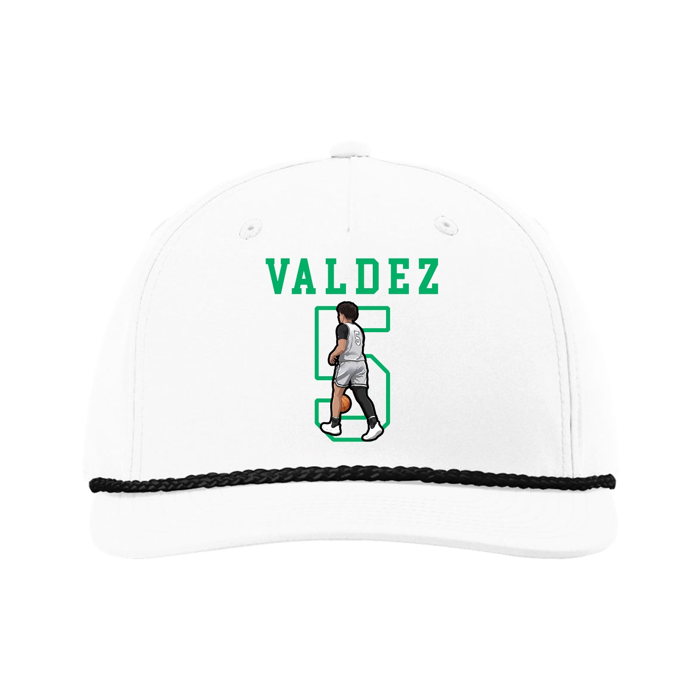 Five-Panel Classic Rope Cap — Shirsey in White
