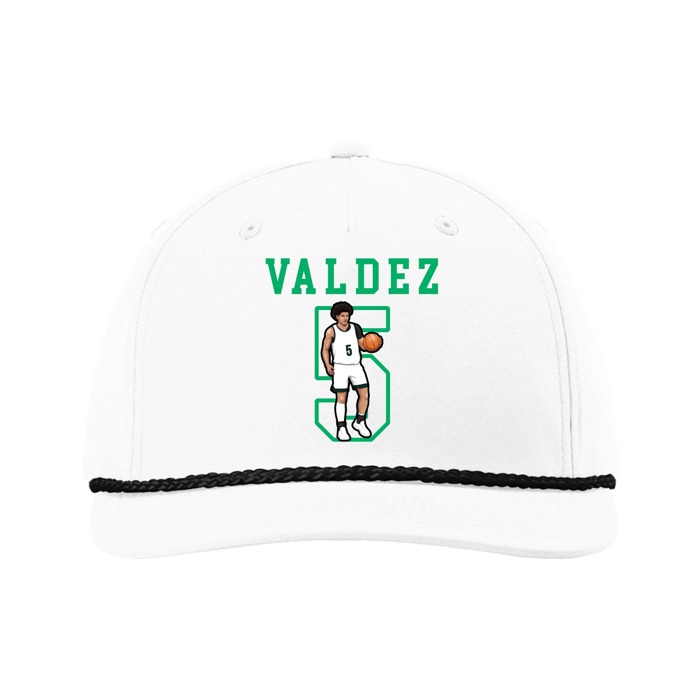 Five-Panel Classic Rope Cap — Shirsey in White