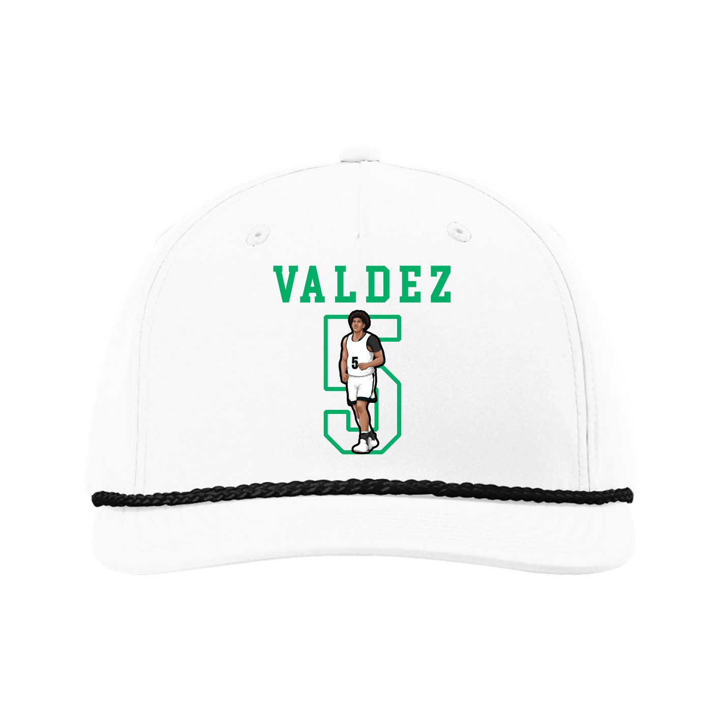 Five-Panel Classic Rope Cap — Shirsey in White